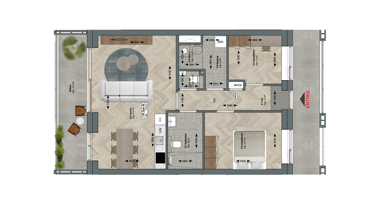 De LenT - plattegrond-type-d